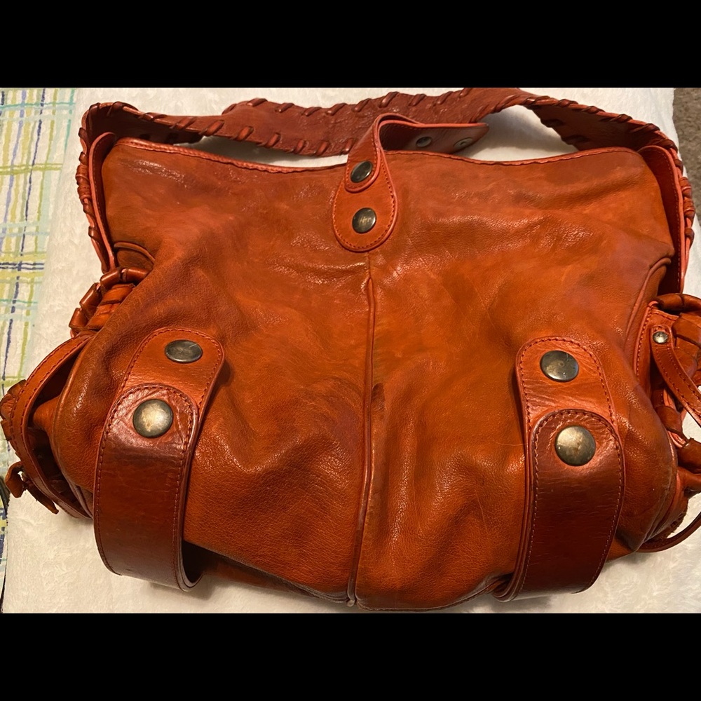 Chloe Silverado Hobo Bag, Rust Leather